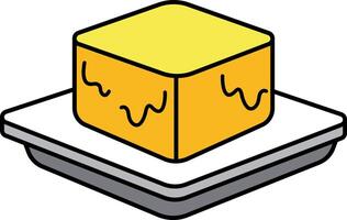 single icon of a butter block vector