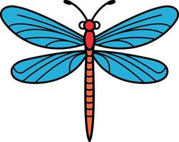 single icon of a dragonfly vector