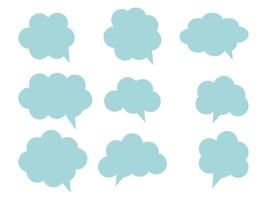 A set of blank templates for phrases and dialogues in the form of blueprints vector