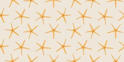 Starfish seamless pattern. Trendy pattern of starfish for wrapping paper, wallpaper, stickers, notebook cover. vector
