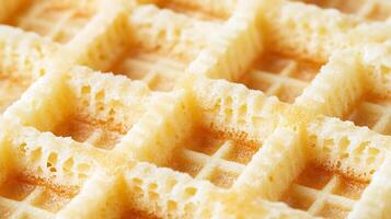 A close up macro image of a golden waffle pattern photo