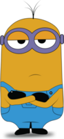 Minion with sarcastic expression, cartoon meme element png