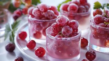 Frozen Grapefruit Cocktails With Sparkling Ice and Sugar Rim photo