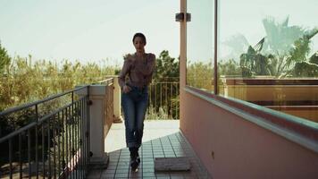 Dancer Losing Herself Outside The Studio In The Morning video
