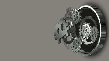 Silver Bitcoin Mechanism Creation, Background, Exclusive, Rotation, Unique Design video