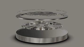 Silver Bitcoin Creation, Background, Exclusive, Rotation, Unique Design video