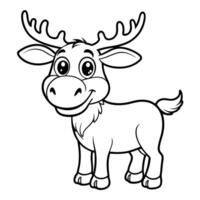 Hilarious Moose Cartoon Characters in Illustration Form vector