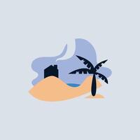 flat illustration of nature for branding projects vector