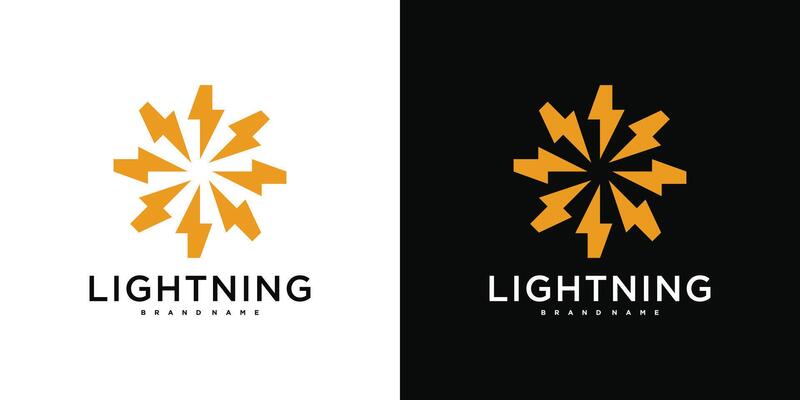 Abstract sun logo design. lightning circle or energy.