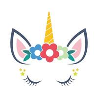 Whimsical unicorn illustration with colorful charming design vector