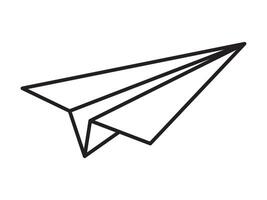 Paper plane icon representing sending message communication vector