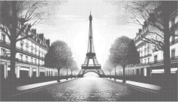el eiffel torre en París cruzar puntada modelo vector
