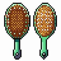 Pixel Art Ice Cream Popsicle Illustrations in Retro Style vector