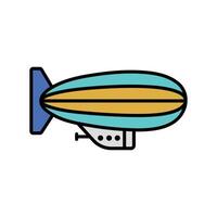 Illustration of a Colorful Airship floating vector
