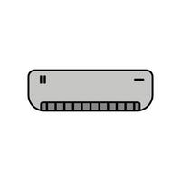 Harmonica resting on a flat surface in a studio vector