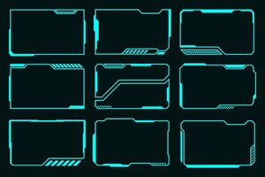 Frame HUD technology cyberpunk design element. Technology Hi-tech element vector