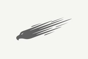 Abstract eagle simple silhouette attack vector