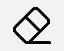 Erase Icon Eraser Delete Remove Editor Line Sign Symbol Outline Draw Remover Deletion Discard Rubber Shape Graphic Illustration Artwork vector