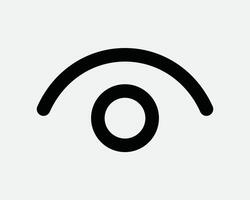 Eye Icon Vision Outline Black Shape Look Watch Observe Sight Eyeball Lens Eyesight Graphic Illustration Image Iris Observation Search Stare vector