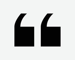 Open Speech Quote Graphic Opening Quotation Mark Punctuation Talk Talking Opinion Communication Communicate Dialogue Comma Text Black Symbol vector