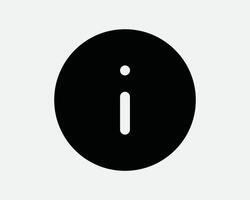 Round Solid Black Infomation Button Info Circle Symbol Icon Help Desk Customer Support Service Queries Question FAQ Manual Assistance Warn Warning vector