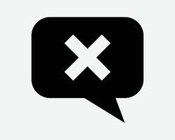 Communication Error Speech Problem Talk Issue Miscommunication Silence No Talking Quiet Discussion Debate Reject Rejection Objection Disagree Icon Sign Symbol vector