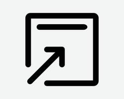 Open New Browser Extension Tab Line Icon Url Forward Enter Web Page Website Windows Navigation Point Pointer Browse Pop Up Click Sign Symbol vector