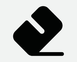 Erase Icon Eraser Delete Remove Editor Line Sign Symbol Outline Draw Remover Deletion Discard Rubber Shape Graphic Black White Solid Artwork vector