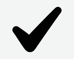Checkmark Icon Check Mark Choice Tick Correct Right Vote Survery Positive Choose Agree Right Correct Black Shape Sign Symbol Approval Verify Verification vector