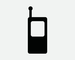 Radio Communication Icon Walkie Talkie Message Communicate Portable Device Transmitter Security Army Military Wireless Phone Handset Graphic Artwork vector