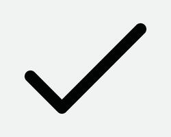 Tick Checkmark Correct Sign Verified Symbol Right Choice Vote Select Selection Icon vector