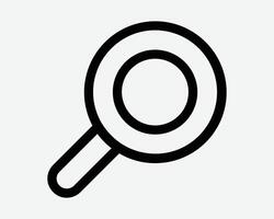 Search Lens Icon Symbol Searching Look Lookup Magnifying Glass Observe Observation Zoom In Out Discovery Investigation Spy Research Black Outline Line vector
