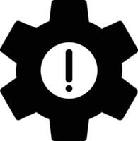 Setting Error Icon Machine Problem Symbol Mechanical Issue Warning Sign System Danger Malfunction Breakdown Caution Disruption Broken Graphic vector