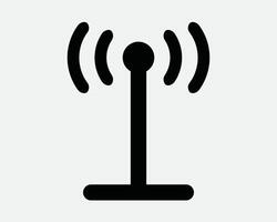 Wireless Phone Radio Wifi Signal Antenna Sign Symbol Connection Network Broadcast Air Wave Mobile Tower Satellite Equipment Stick Receiver Graphic vector