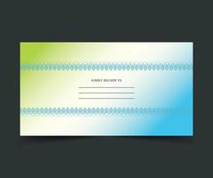 gradient art message card design vector