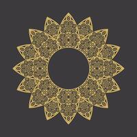 Flat decorative circle lines border background vector