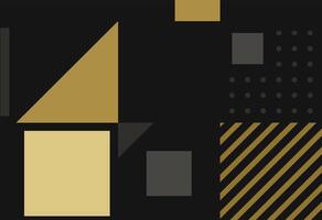 A black and gold geometric pattern with a black background vector