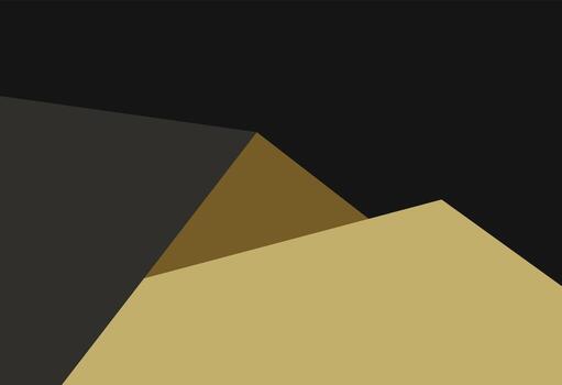A black and gold abstract background with a triangle vector