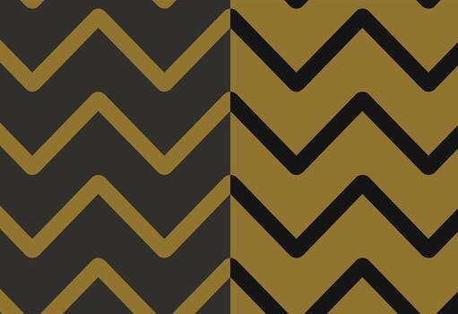 Two different patterns of zigzag stripes vector