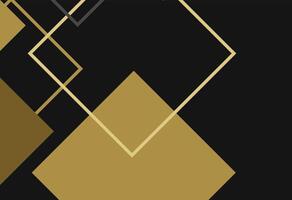Gold and black geometric pattern vector
