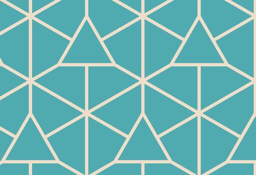 A geometric pattern with triangles on a teal background vector