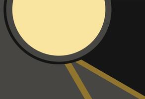 A yellow light is shining through a round mirror vector
