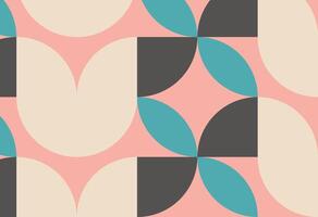 A pink and blue geometric pattern with a heart shape vector