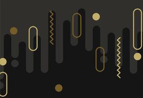 Black and gold geometric pattern on a black background vector