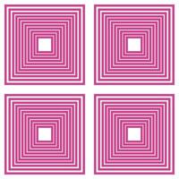 Four square squares with a white background vector