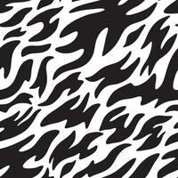 Seamless black and white abstract flame pattern, tiger print vector