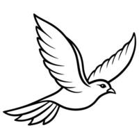 Dove in Flight A Symbol of Peace and Freedom vector