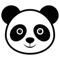 Adorable Panda Icon with Soft Features vector