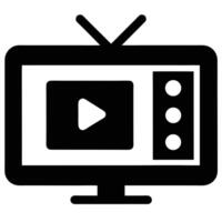 Television Screen Icon with Smart Features vector