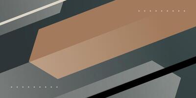 Abstract dynamic gray and brown color background. Simple overlap shapes pattern. vector